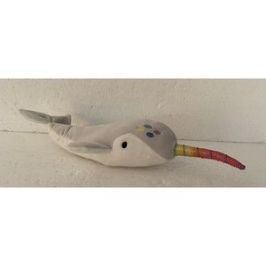 Mary Meyer Narwhal 12" Plush Rainbow Tusk Fish Dolphin Cute Stuffed Animal Toy